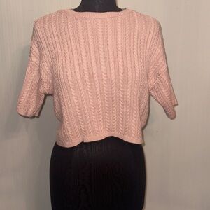 Pink crop top sweater